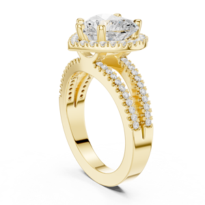 Anillo de Compromiso Clásico Aries Jewel con Corte Corazón de 2 Quilates, Cultivado en Laboratorio, con Halo, Oro de 14K, Certificado IGI, Diamante VS E para Aniversario o Boda - Product Image 3