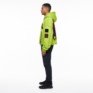 Sudadera con capucha extragrande de felpa francesa de 420 g/m² con cremallera, lavado ácido, estilo modular, para hombre, tipo crop, OEM personalizada - Product Image 3