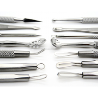 Ensemble de 8 extracteurs de comédons en acier inoxydable pour l'élimination des boutons d'acné Kit d'outils pour l'élimination des comédons du visage