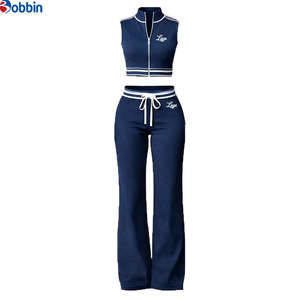 Conjunto Deportivo de Verano Personalizado para Mujer, Chaleco Polo con Logotipo Personalizado y Pantalones, Conjunto de 2 Piezas - Product Image 1