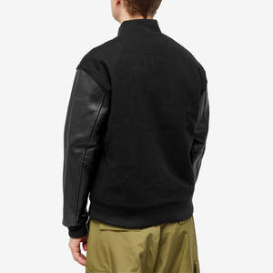 Custom Oversized Varsity <b>Jacket</b> <b>Men</b> Vintage Letterman Bomber <b>Jacket</b> Wool Body <b>Leather</b> Sleeves Streetwear Baseball Outerwear - Product Image 6