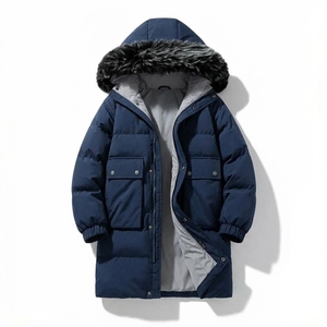 Thick Men Hooded Puffer Jacket Eco-Friendly <b>Waterproof</b> Windproof Custom Logo Packable <b>Winter</b> <b>Coat</b> Quilted Outdoor Wholesale - Product Image 4