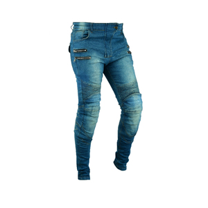 Pantalon en jean pour moto, vêtements de moto haut de gamme, construction en denim robuste, coupe confortable, design flexible pour les voyages en moto - Product Image 3