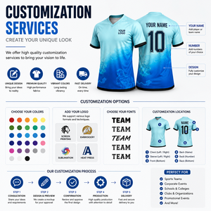 Custom Sublimated Printed V-neck <b>Polyester</b> Nylon Soccer Performance Jersey OEM Gaming Team <b>Shirt</b> Short Sleeve Breathable Fabric - Product Image 5