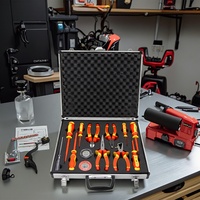 Juego de Herramientas para Electricista Aisladas VDE 1000V, 23 Piezas, Kit de Herramientas Manuales CR-V para Mantenimiento Eléctrico IEC60900 OEM