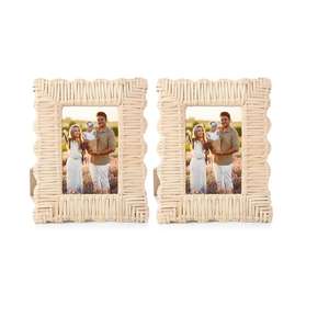 Cadre photo créatif en bambou et rotin naturels de haute qualité, écologique, élégant et fait main pour l'affichage de photos de famille - Prix export - Product Image 3