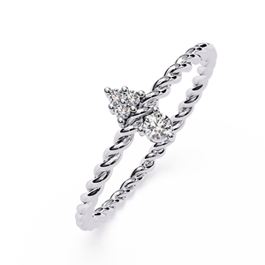 Bague de fiançailles en or blanc avec diamant rond taille brillant, certifié GIA, bijou classique pour femme - Product Image 2