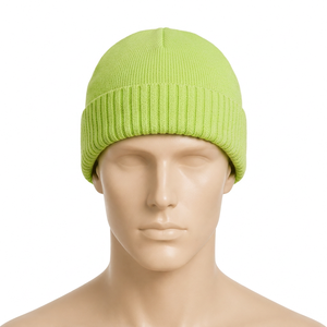 Gorros de punto personalizados con puño vuelto para marcas de ropa, fabricación de gorros de invierno al por mayor para compradores mayoristas - Product Image 1