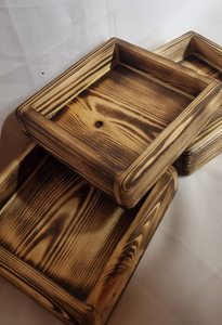 Handmade Oak Wood Square Tray Small Serving Tray & Workspace Desk Organizer Tray By HWC - Product Image 3