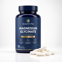 Capsules de bisglycinate de magnésium entièrement chélaté, complément minéral OEM