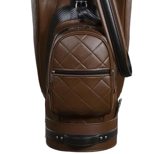 Sacs de golf en cuir personnalisés en gros avec votre marque, design de luxe, légers, couleur marron, avec poches - Product Image 6