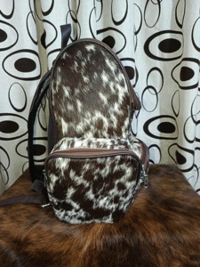 Handmade Hair-On Leather <b>Backpack</b> Cowhide Travel Laptop Bag Custom Logo Wholesale Supplier Manufacturer Bulk LHBP-0050 - Product Image 6