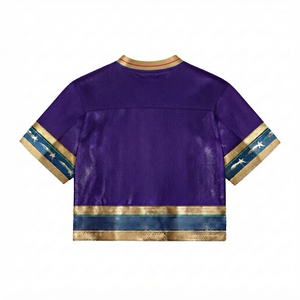 Custom Black Gold Vintage Mesh Football Jersey Sportswear Graphic Streetwear <b>Athletic</b> Sleeveless Top Unisex Fashion Uniform 100% - Product Image 2