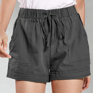 Nouveaux shorts décontractés pour femmes à prix bas, de haute qualité, avec logo personnalisé, pour l'été. - Product Image 4