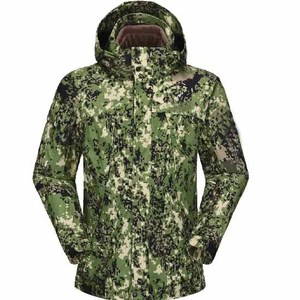 Veste softshell camouflage pour homme, fermeture éclair intégrale, respirante, anti-humidité, coupe-vent, vêtements de chasse d'hiver pour l'extérieur, polyester - Product Image 5