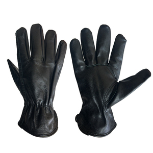 Guantes de Conducción de Piel de Cabra Negros de Alta Calidad, Guantes de Trabajo de Cuero para Jardinería, Construcción, Guantes de Seguridad, Venta al por Mayor a Precio Económico - Product Image 1