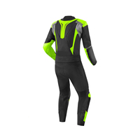Combinaison de course pour moto robuste, fabriquée en cuir véritable de qualité supérieure avec coutures de sécurité renforcées et protections de genoux remplaçables