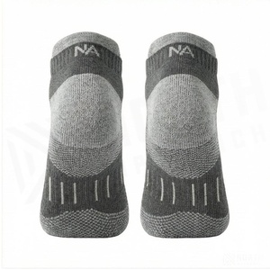 North Approach Ankle <b>Socks</b> Geometric Pattern Breathable <b>Running</b> <b>Socks</b> for Adults Summer Season - Product Image 2
