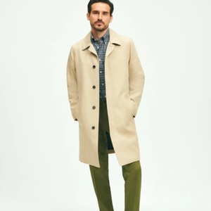 Abrigo de Invierno para Hombre, Nuevo Modelo Otoño-Invierno, Cuello Camisero, Color Sólido, Botones Simples, Estilo Casual, Largo, de Lana - Product Image 1