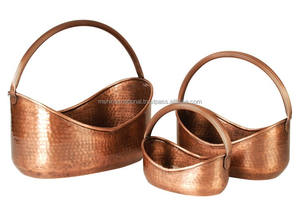 Jardinera de metal galvanizado al por mayor, cubo redondo de todos los tamaños con mango de ratán, bañera de flores, decoración interior y exterior - Product Image 5