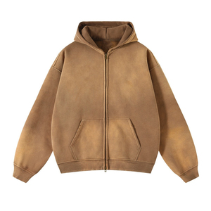 Sudadera con Capucha para Hombre, Fabricación Personalizada, Estilo Acid Wash, Oversize, de Algodón Grueso, Tipo Chándal - Product Image 1