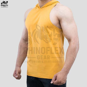 Débardeur à capuche uni pour homme, personnalisable, couleur unie, séchage rapide, respirant, idéal pour la gym – Meilleure vente - Product Image 6