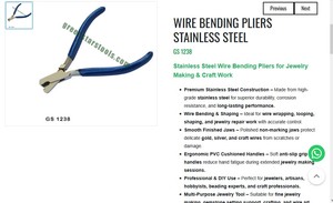 Alicates para Doblar Alambre de Acero Inoxidable, Herramienta para Hacer Joyas, Mordazas Lisas, Mango Ergonómico, Herramientas Manuales para Abalorios |   N.° de artículo GS-1238 - Product Image 3