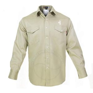 Camisa de Soldadura de Algodón 100% FR, Resistente al Fuego, Impermeable, con Botones, Venta al por Mayor, Personalizable - Product Image 2