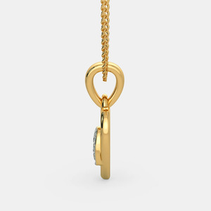จี้เพชรรูปหัวใจคู่ทองคำขาว 14K พร้อมสร้อยคอ - Product Image 2