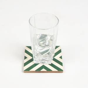 Sous-verres modernes personnalisés en résine époxy écologique avec incrustation géométrique carrée verte, dessous de plat résistant à la chaleur, tapis de table - Product Image 4