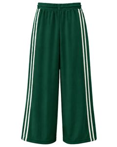 Manufacturer Dark Green Wide Leg <b>Track</b> Pants Women Casual Loose Fit Striped Sweatpants High Waist Drawstring Lounge Trousers - Product Image 2