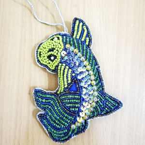 Adorno Navideño de Reno con Cuentas, Decoración Festiva Colgante con Perlas y Bordado para Árbol, Regalo - Product Image 2