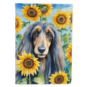 Multicolor Afghan Hound Sunflowers <b>Garden</b> <b>Flag</b> Decorative Yard Banner for Patio Artwork Mailbox <b>Flag</b> for Flower Beds Yard Size - Product Image 1