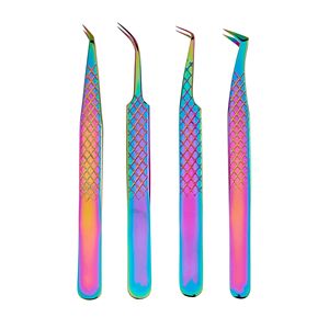 Pinzas de Precisión para Extensión de Pestañas de Acero Inoxidable de Alta Calidad con Punta Lisa y Diseño de Logotipo Personalizado de Fábrica - Product Image 1