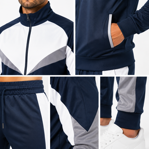 Conjunto Deportivo Personalizado para Hombre con Sudadera con Cremallera Completa, Pantalones Deportivos de Poliéster Premium, Ropa Deportiva para Gimnasio y Running, OEM, ODM, Marca Privada - Product Image 6