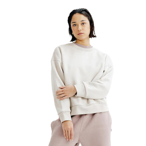 Sweat-shirt oversize pour femme, logo personnalisé, col rond, polaire, streetwear décontracté, vêtements de sport, fitness, entraînement, vente en gros - Product Image 2