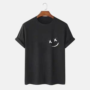 Camiseta de hombre 100% algodón con logo personalizado de secado rápido, oversize, de alta densidad (180 g/m²), bicolor, estilo hip hop, con hombros caídos. - Product Image 5