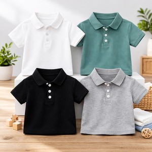 Camiseta Polo de Algodón Premium para Niños, Logotipo Bordado Personalizado, Ropa de Verano de Manga Corta para Niños, Proveedores de Ropa Infantil de Bangladesh - Product Image 2