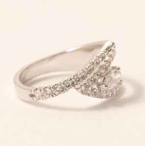 แหวนเปิดวงประดับเพชรทรงใบไม้มอยส์ซาไนต์ ดีไซน์เก๋สำหรับผู้หญิง เงินแท้ 925 เครื่องประดับสุดพิเศษสำหรับเจ้าสาว ของขวัญงานแต่งงาน - Product Image 4