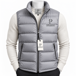 Chaleco Acolchado de Alta Calidad al por Mayor OEM, Chaleco sin Mangas con Cremallera y Logotipo Personalizado, Chaleco Acolchado para Hombre - Product Image 3