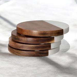 Imperial Crafted Home Handmade Wood 300mm Costers Modern Customized Thickness Drink Coaster <b>Heat</b> Resistant <b>Reusable</b> Mats Home - Product Image 4