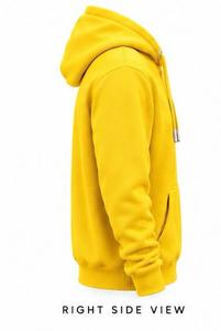 Sweat-shirt à capuche jaune pour homme, coupe classique, avec logo sur le devant, poche, décontracté, 100 % coton molletonné 320g, imprimé uni, vêtement d'hiver - Product Image 2