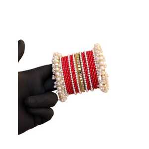 Nouveauté 2026 : Ensembles de bracelets Churiyan en velours et verre faits à la main, haute couture, vente en gros, pour mariages - Product Image 1