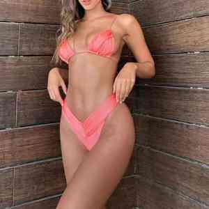 Conjunto de bikini de doble forro, traje de baño no transparente para mujer, traje de baño de dos piezas con costuras de alta calidad para todas las tallas - Product Image 4