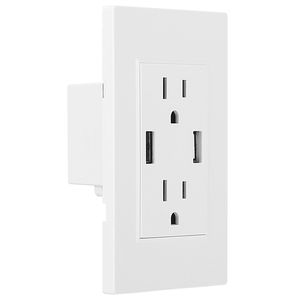Dual 2.4A High Speed <b>USB</b> Wall Charger Duplex Smart Power Socket <b>Plug</b> US Standard <b>USB</b> Wall Outlet - Product Image 3