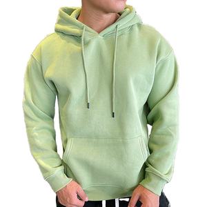 Sweat à capuche 100% coton avec cordon de serrage de haute qualité pour hommes Pull à capuche lourd Logo personnalisé Terry Blank Men Pullover Hoodies - Product Image 4