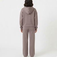 Ensemble de survêtement streetwear personnalisé pour femme, coupe oversize et ample, 2 pièces : pantalon large et sweat à capuche