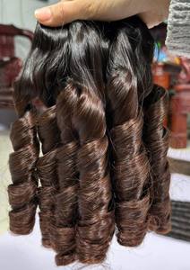 Cabello Humano Remy Vietnamita de Doble Trama, Sin Químicos, Ondulado Natural con Estilo de Ondas Naturales, Color Negro - Product Image 6