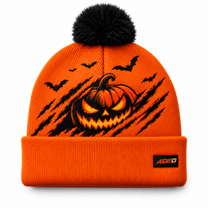 Halloween Party Beanie Hat Knitted Skull <b>Cap</b> Ghost Pumpkin Spider Web Pattern Warm <b>Winter</b> <b>Cap</b> Unisex Adult Custom Wholesale - Product Image 2
