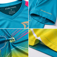 Camiseta Deportiva de Poliéster y Spandex Ligera y Transpirable de Manga Corta Unisex con Estampado por Sublimación para Pickleball
